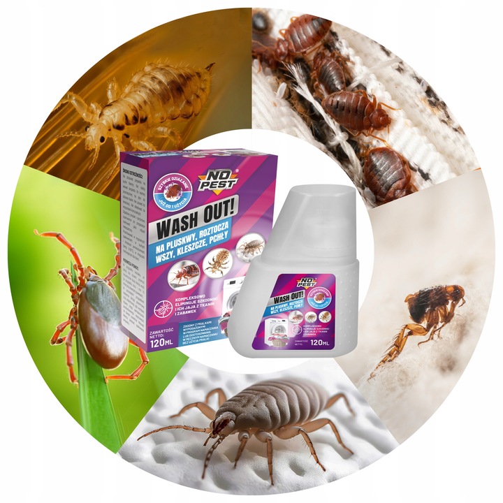 ŚRODEK DO PRANIA NA PLUSKWY ROZTOCZA WSZY KLESZCZE PCHŁY JAJA LARW