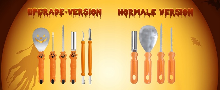 OSTRY ZESTAW DO RZEŹBIENIA DYNI HALLOWEEN