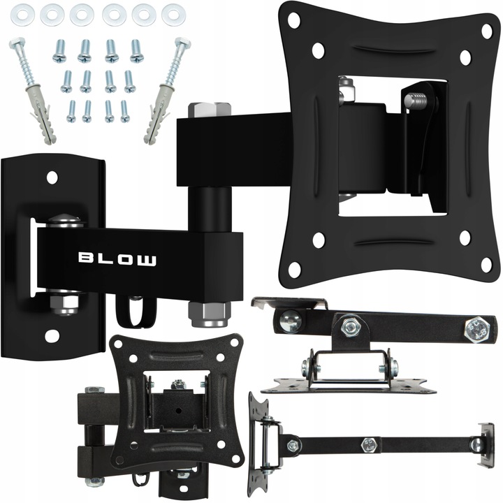 MOCNY UCHWYT ŚCIENNY OBROTOWY WIESZAK DO TV MONITORA 10-32" CALE VESA