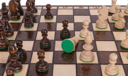 GRA 2w1 SZACHY - WARCABY M - DREWNIANE 35 x 35 cm