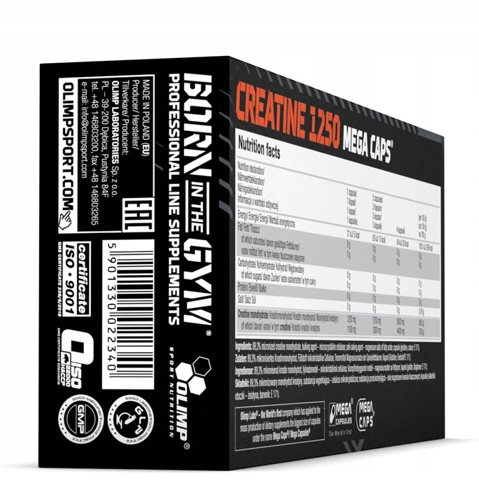 Monohydrat kreatyny OLIMP Creatine 1250 Mega Caps