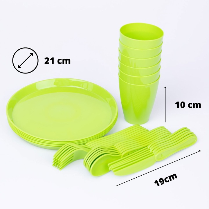 Zestaw piknikowy 31 elementów różne kolory