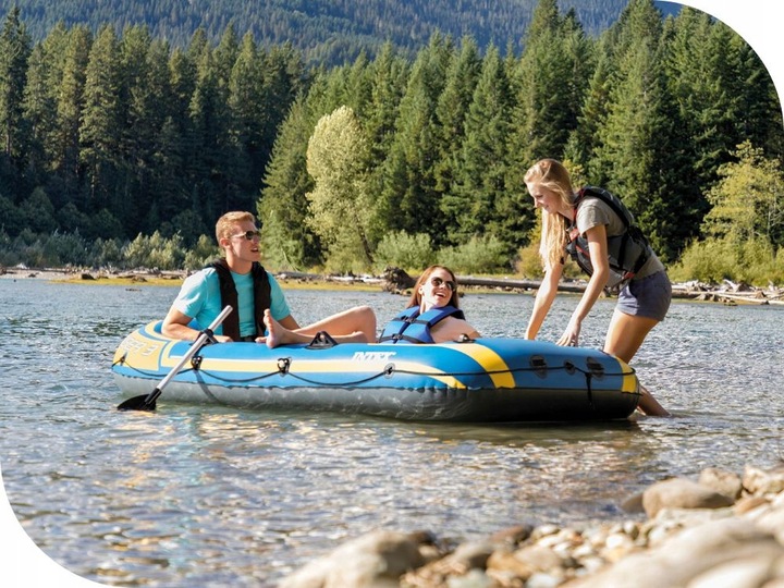 Ponton Intex Challenger 3-osob Pompka + Wiosła 68370 MODEL 2024