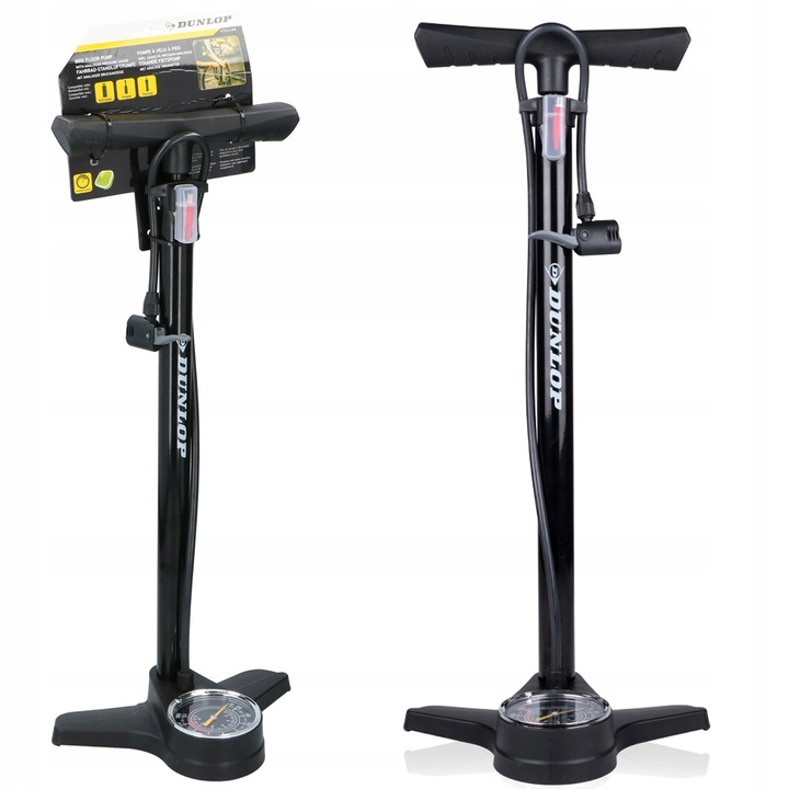 DUNLOP Pompka rowerowa samochodowa manometr 12bar