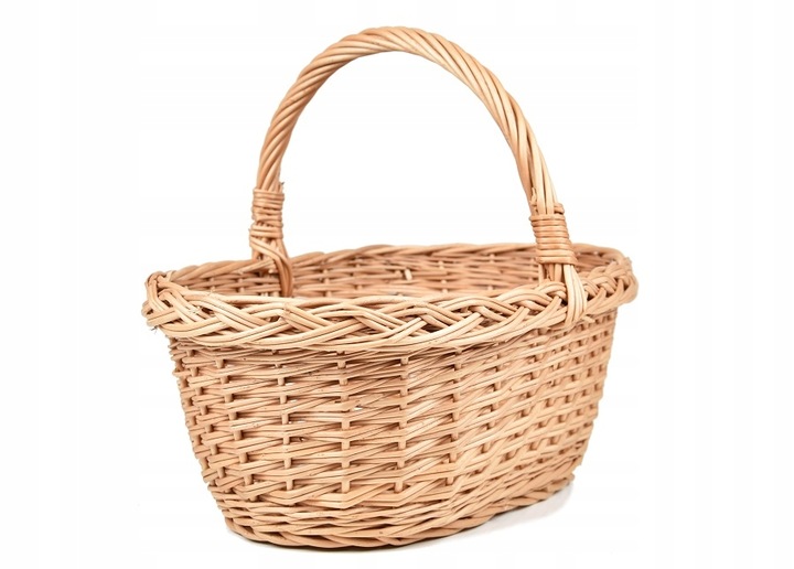 Kosz WIKLINOWY na GRZYBY eco Koszyk do lasu, zbioru GRZYBOBRANIE