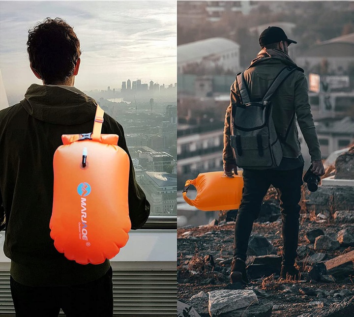 Boja asekuracyjna pływacka sucha kieszeń 72cm