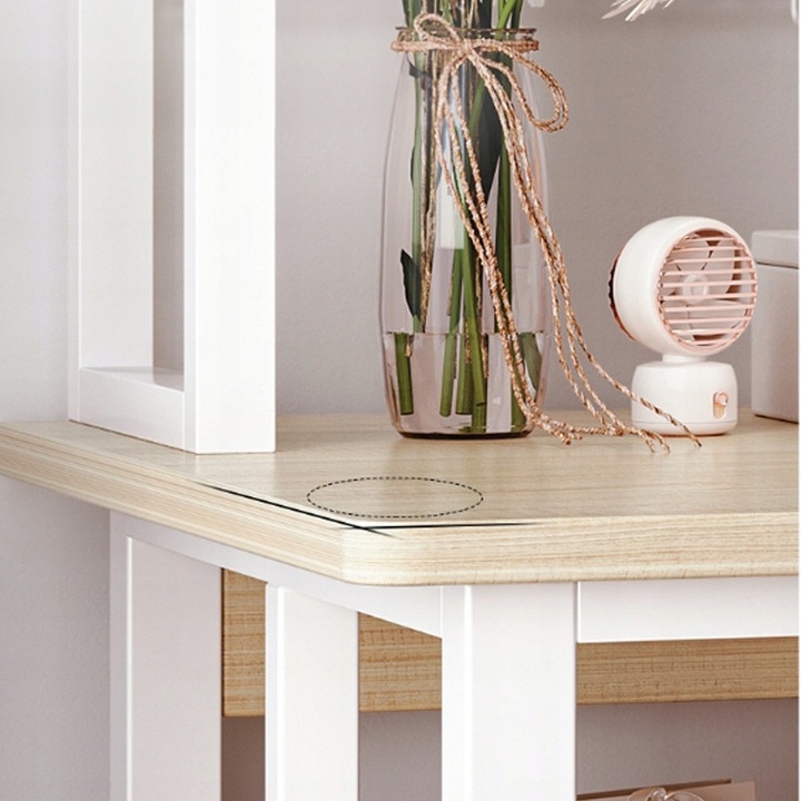 BIURKO KOMPUTEROWE JASNY DĄB LAPTOP STOLIK GAMINGOWE NOWOCZESNE LOFT