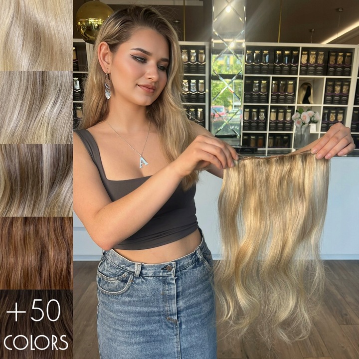 Włosy doczepiane naturalne CLIP-IN 50-55cm 3 taśmy