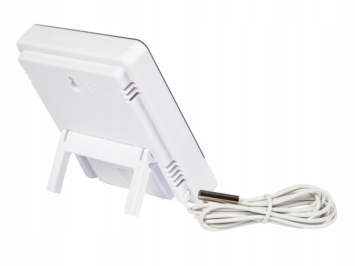 TERMOMETR STACJA POGODY POGODOWA HIGROMETR ZEGAR BATERIA ZESTAW SONDA