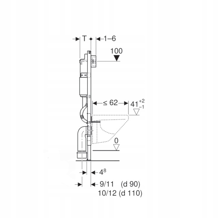 Stelaż podtynkowy do WC Geberit Duofix Basic