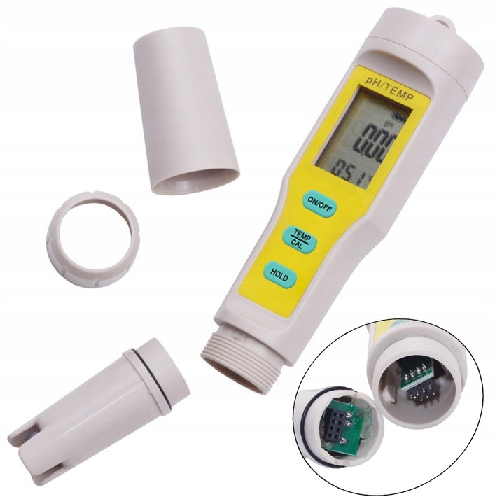 Miernik pH metr tester bufory wody ATC temperatura akwarium kompensacja