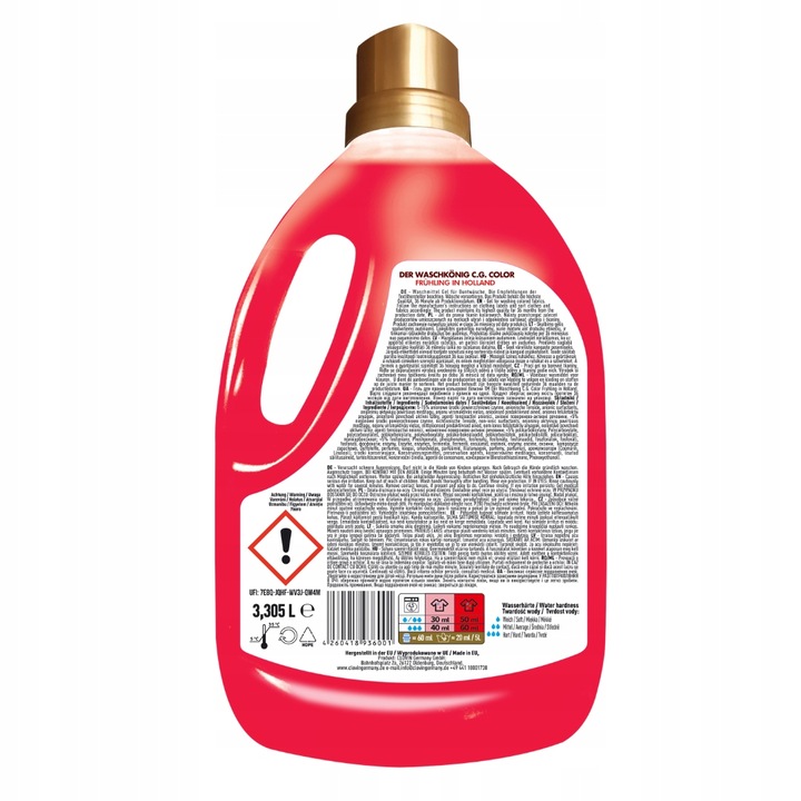 Waschkonig COLOR Żel do Prania Perfumowany Wiosenna Holandia 3,305l 110prań