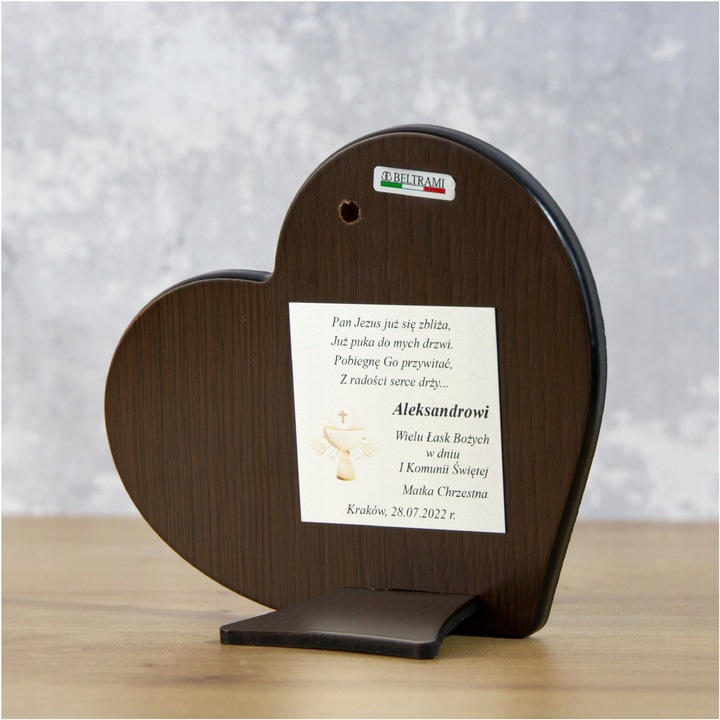 PAMIĄTKA PIERWSZEJ KOMUNII OBRAZEK SREBRNY ŚWIĘTEJ PREZENT Z GRAWEREM