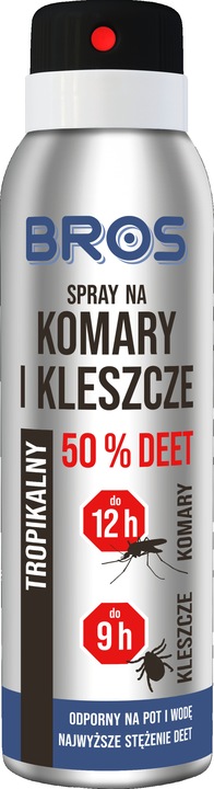 SPRAY NA KOMARY I KLESZCZE 50% DEET 90 ml