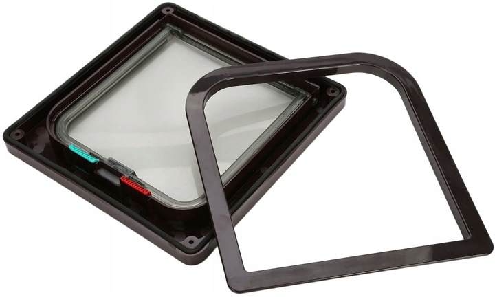 DRZWI Z KLAPĄ DLA PSA KOTA DRZWICZKI WAHADŁOWE KLAPA 4 SPOSOBY BRĄZ S