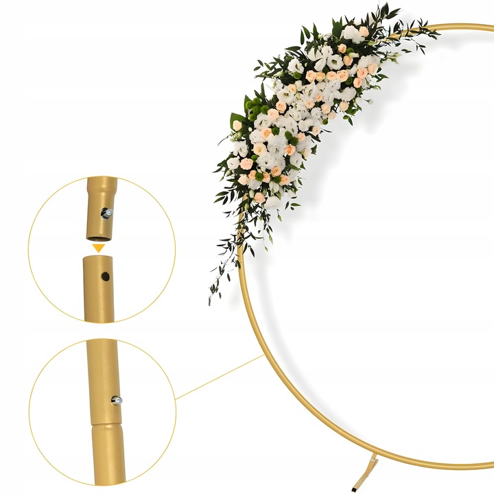 Stojak na balony stelaż KOŁO do balonów METAL 2m łuk ścianka zdjęć