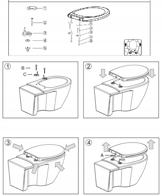 Deska Sedesowa Klozetowa WC Wolnoopadająca DO KOŁO ROCA CERSANIT