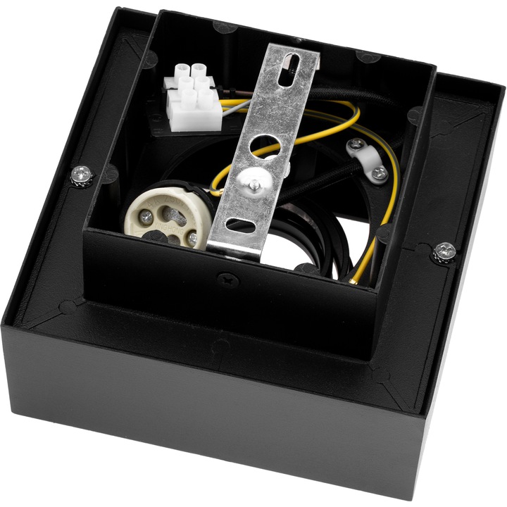 Oprawa Halogenowa Natynkowa Lampa Sufitowa Kwadratowa Ruchoma Czarna