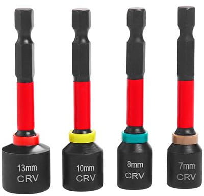 Zestaw nasadek magnetycznych do wkrętów walizka 4 sztuki UDAROWE