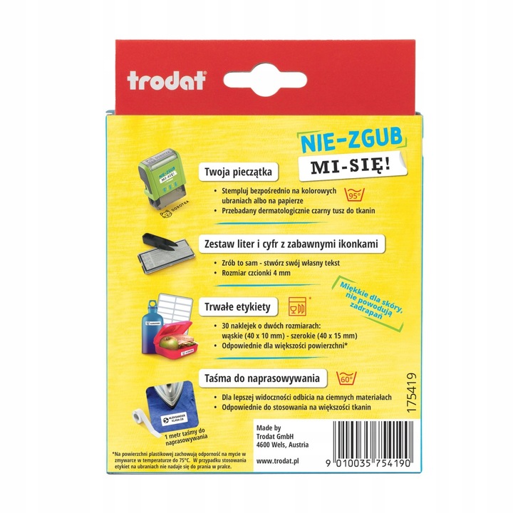 Pieczątka do znakowania rzeczy Nie zgub mi Się Trodat 8911