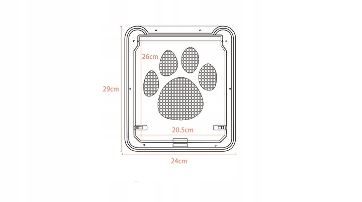 Drzwiczki KLAPA na drzwi dla Kota Psa PS