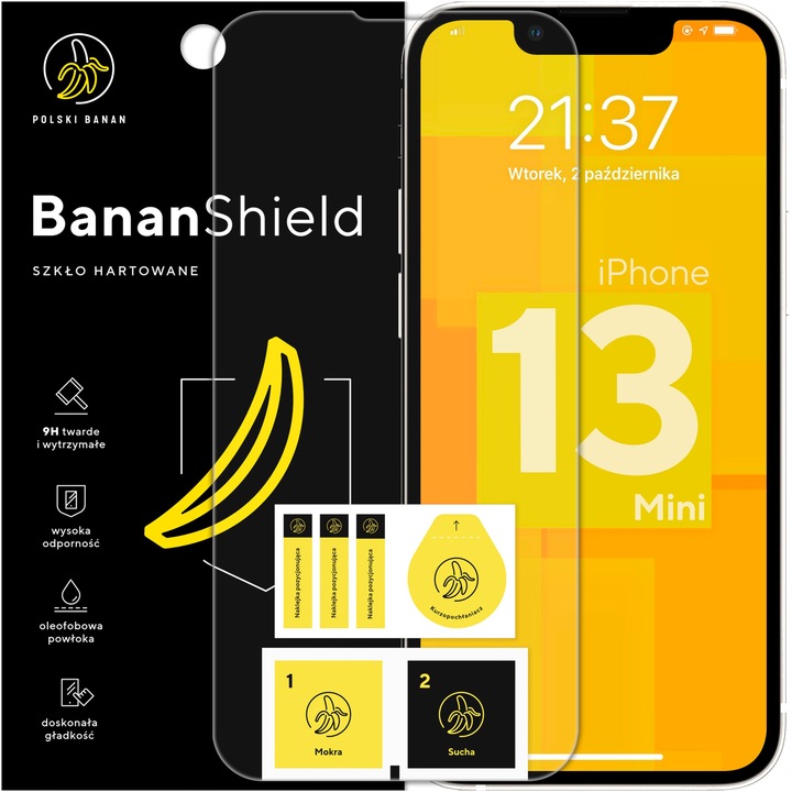 Szkło hartowane 9H BananShield do Apple iPhone 13 mini