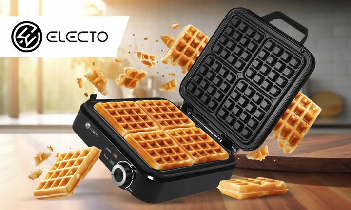 GOFROWNICA 4 DUŻE GOFRY REGULACJA TEMPERATURY NIEPRZYWIERAJĄCE PŁYTY