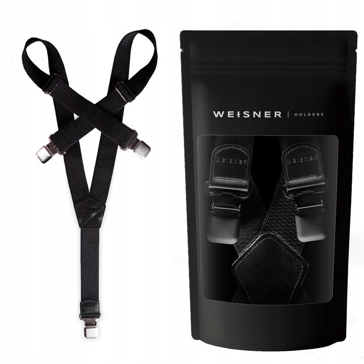 WEISNER Y | SZEROKIE SZELKI DO SPODNI NARCIARSKICH ROBOCZYCH CZARNE MOCNE