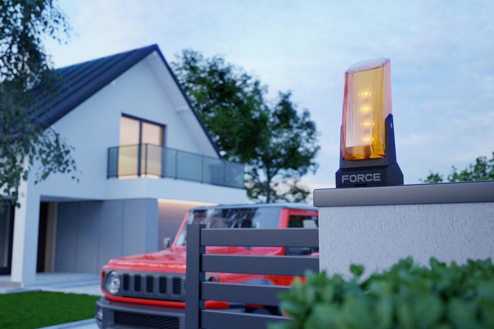 Zestaw do bramy dwuskrzydłowej FORCE SW200 2x2m 400 kg lampa do skrzydłowej