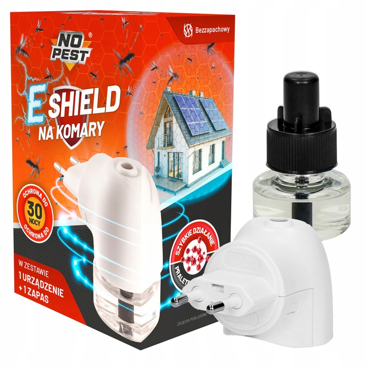 ELEKTRO NA KOMARY MUCHY MOLE DO KONTAKTU E-SHIELD NO PEST 30ML 30 NOCY
