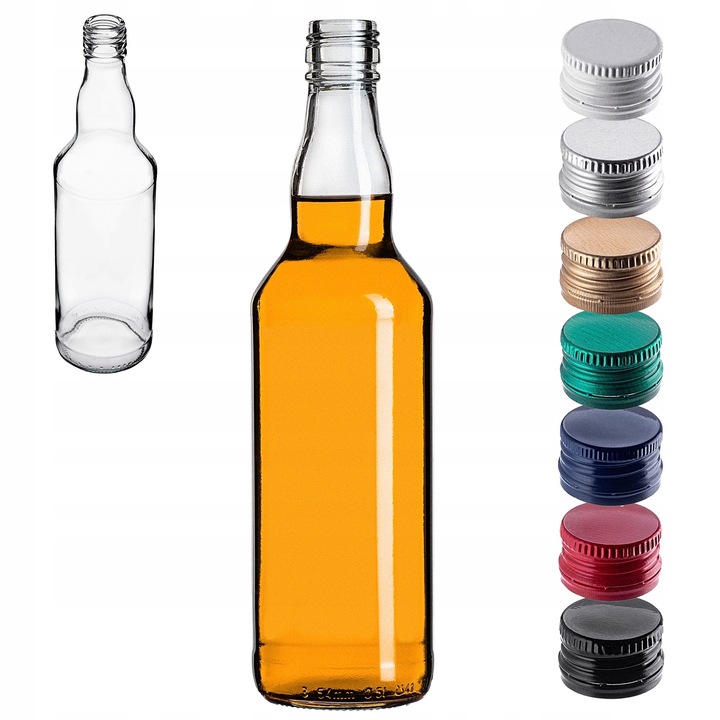 10 SZT BUTELKI MONOPOLOWE 500ML 0,5L Z ZAKRĘTKĄ NA BIMBER WÓDKĘ NALEWKI SOK