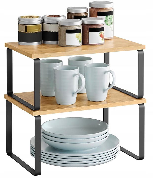 KOMPLET DWÓCH PÓŁEK kuchennych BANBUS na przyprawy do szafy STOJAK