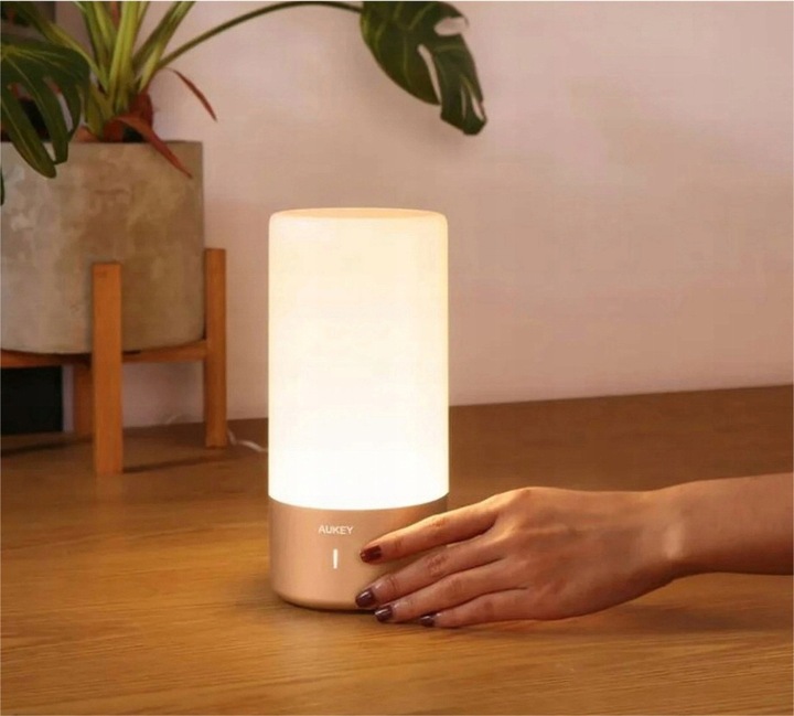 AUKEY LT-T6 Rose Gold LAMPKA NOCNA STOŁOWA RGB LED DOTYKOWA