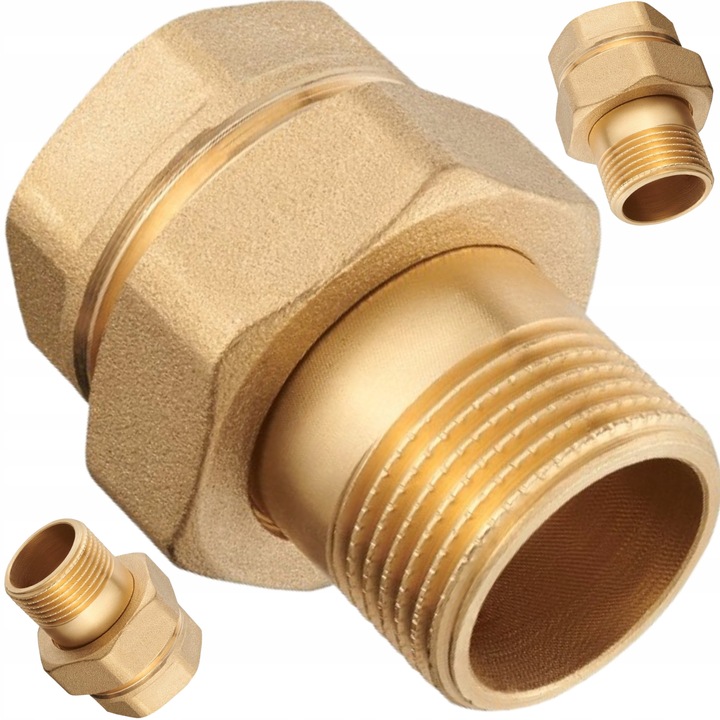 ŚRUBUNEK MOSIĘŻNY PROSTY 1" DN25 Z ORINGIEM USZCZELKĄ SOLIDNY WYSOKA