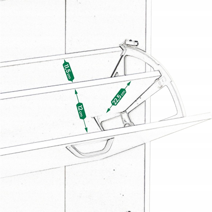 SZAFKA na buty regał 3 KOMORY OBUWIE komoda pojemna do przedpokoju