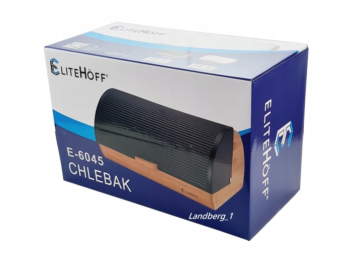 CHLEBAK POJEMNIK NA CHLEB PIECZYWO CZARNY DUŻY BAMBUSOWY