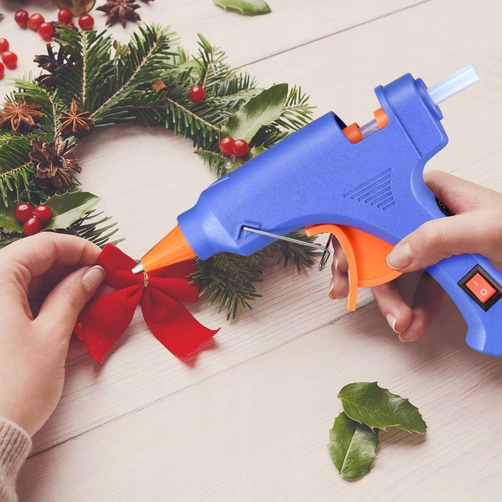 MOCNY PISTOLET DO KLEJU KLEJENIA NA GORĄCO KLEJARKA + DUŻO KLEJU