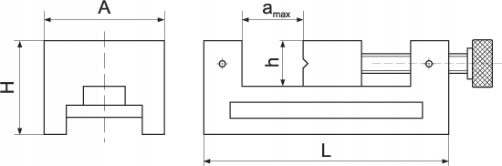 Profesjonalne imadło kontrolne precyzyjne szlifierskie stalowe 100x125