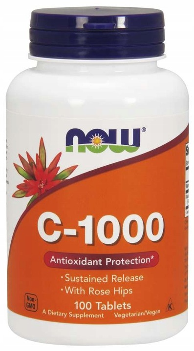 NOW Foods Witamin C-1000 with Rose Hips C1000 Spowolnione Uwalnienie