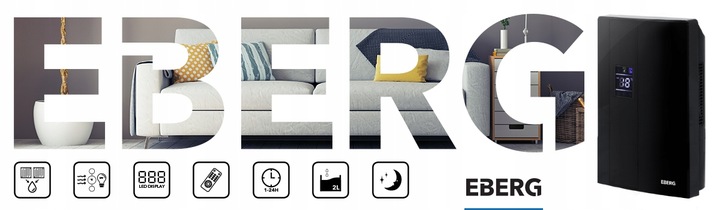 Osuszacz powietrza ZOY pochłaniacz wilgoci 2l lampa UV filtr TiO2 LED