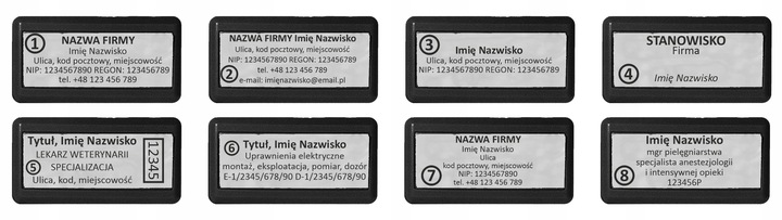 PIECZĄTKA FIRMOWA - WAGRAF B3s do 6 wersów - 12 kolorów obudowy - LOGO