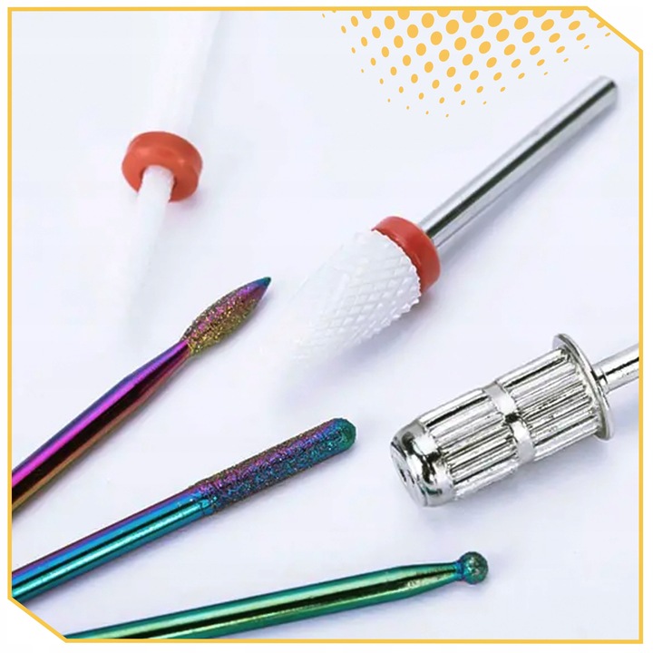 FREZARKA DO PAZNOKCI 65W MANICURE PEDICURE PROFESJONALNA MOCNA + FREZY