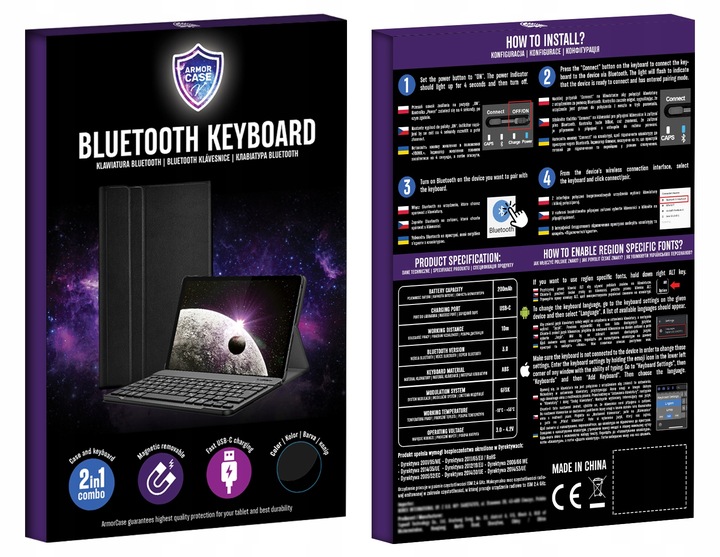 ETUI I KLAWIATURA BLUETOOTH DO LENOVO TAB M11 11" TB330FU TB330XU CZARNY