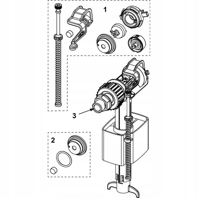 Tece Zawór Pływakowy Uniwersalny Typu F10 3/8" kątowy TECE