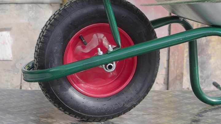 KOŁO KÓŁKO TACZKI TACZEK WÓZKA 400-8 6PR POMPOWANE Z OSIĄ OPONA MOCNE