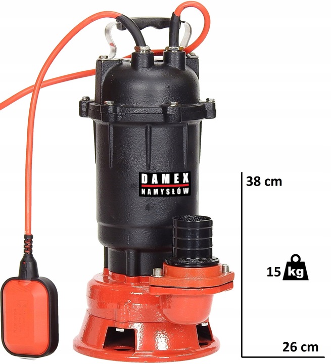 POMPA P3000+ DO WODY BRUDNEJ CZYSTEJ SZAMBA ROZDRABNIACZ 100%MIEDŹ ŻELIWNA