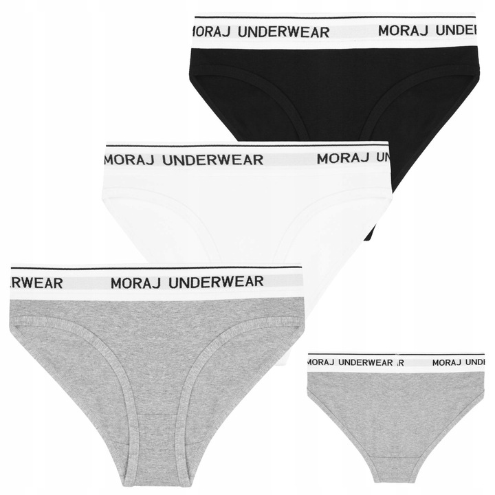 3x Majtki Damskie Figi Bikini Bawełniane Klasyczne Zestaw Komplet MORAJ L