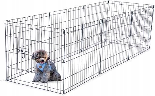 Metalowy Składany Kojec dla Psa Królika do Domu na Zewnątrz Zagroda