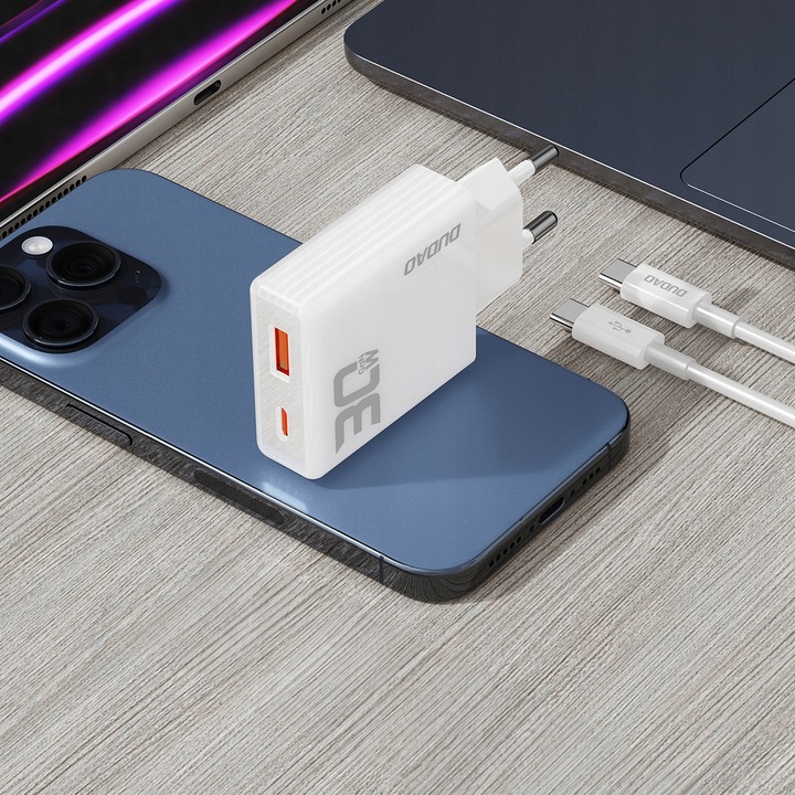 ŁADOWARKA USB C SZYBKA ŁADOWARKA SIECIOWA DO TELEFONU PD 30W Z KABLEM USB-C