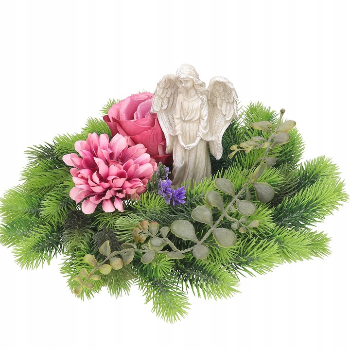 ANIOŁ STRÓŻ ANIOŁEK FIGURKA NA KOMUNIĘ, ŚLUB GRÓB WIANEK STROIK NA PREZENT